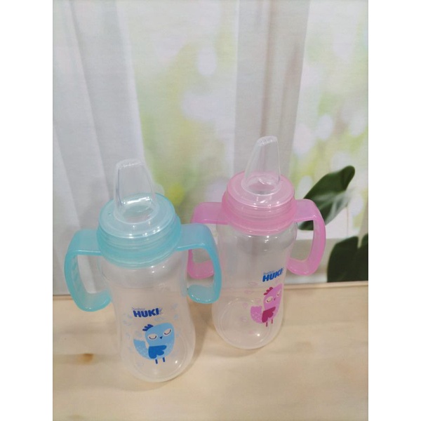 Botol Susu Huki DOT Sippy Slim Neck+Handel/Pegangan 250Ml Soft Spout