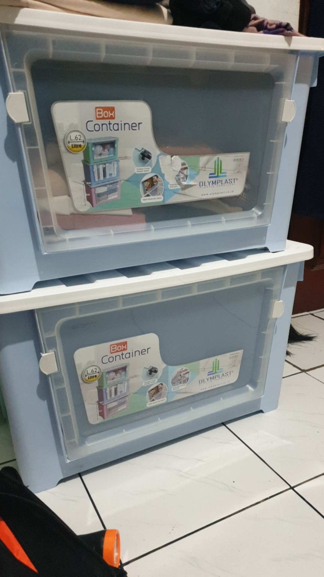(gosend & Grab) Olymplast Box Container Obc 62 Liter Kotak Plastik Penyimpanan   Olymplast Obc