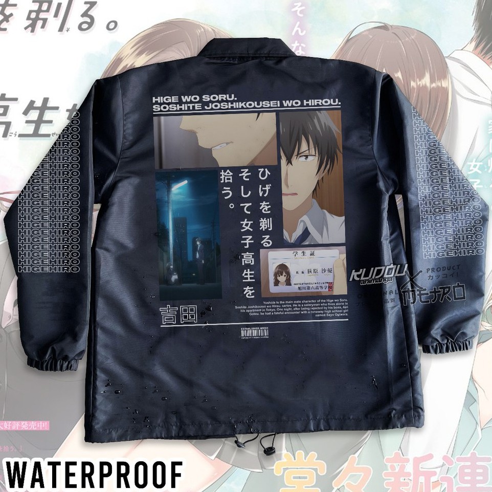 Coach Waterproof Jaket Higehiro Yoshida-san Anime Manga