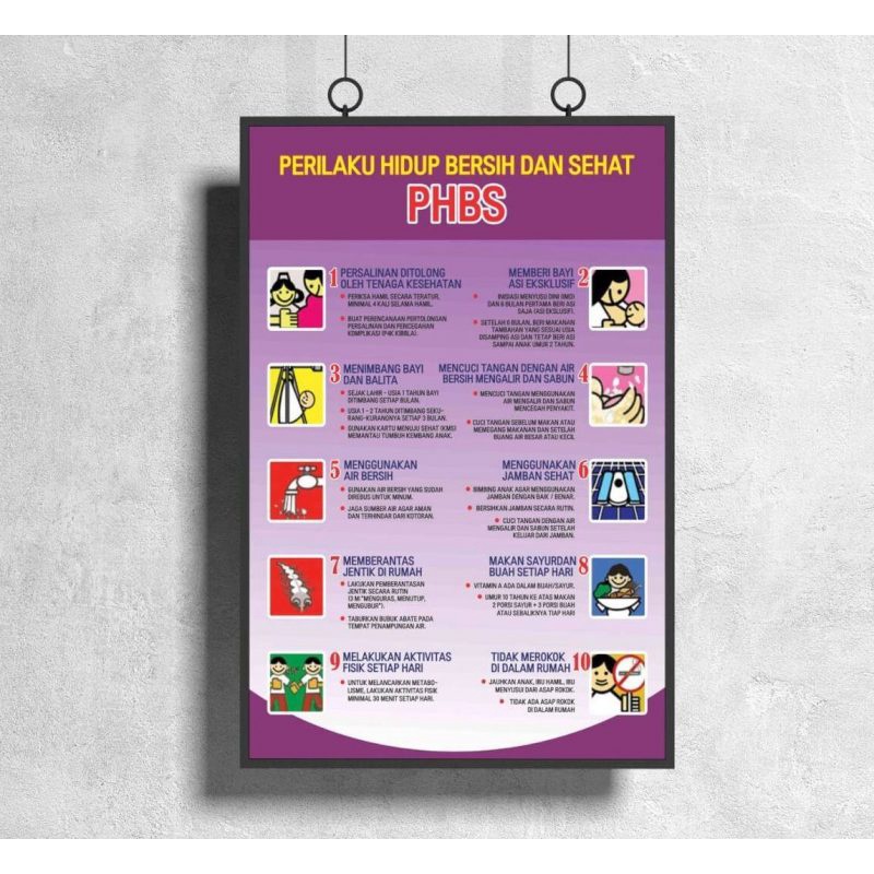 

Poster Perilaku Hidup Bersih dan Sehat di Rumah harga untuk 1 poster
