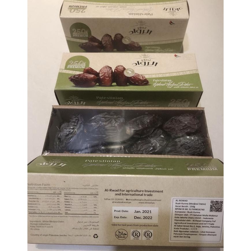 

Kurma Manis / Buah Kurma / Kurma Medjool Palestina Large 250Gr Ready