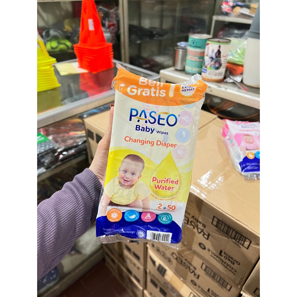 PASEO BABY WIPES 50s ( TISSUE BASAH )