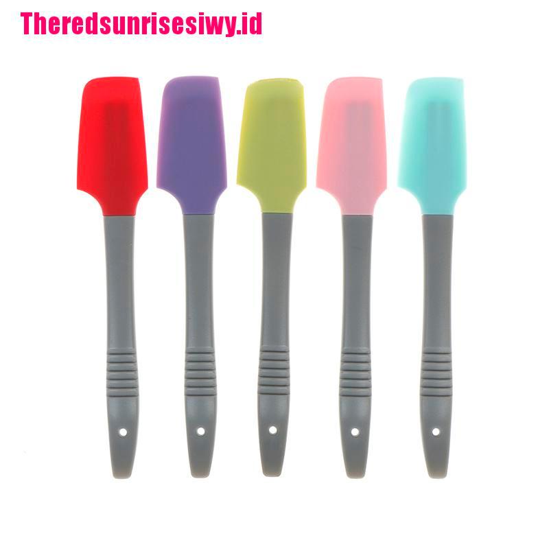 1pc Spatula Silikon Mini Untuk Mencampur Krim / Mentega / Adonan Kue