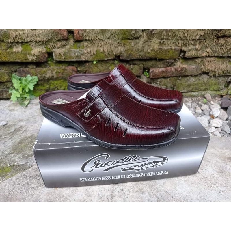 SANDAL SEPATU BUSTONG KULIT PRIA TERBARU 100% KULIT ASLI