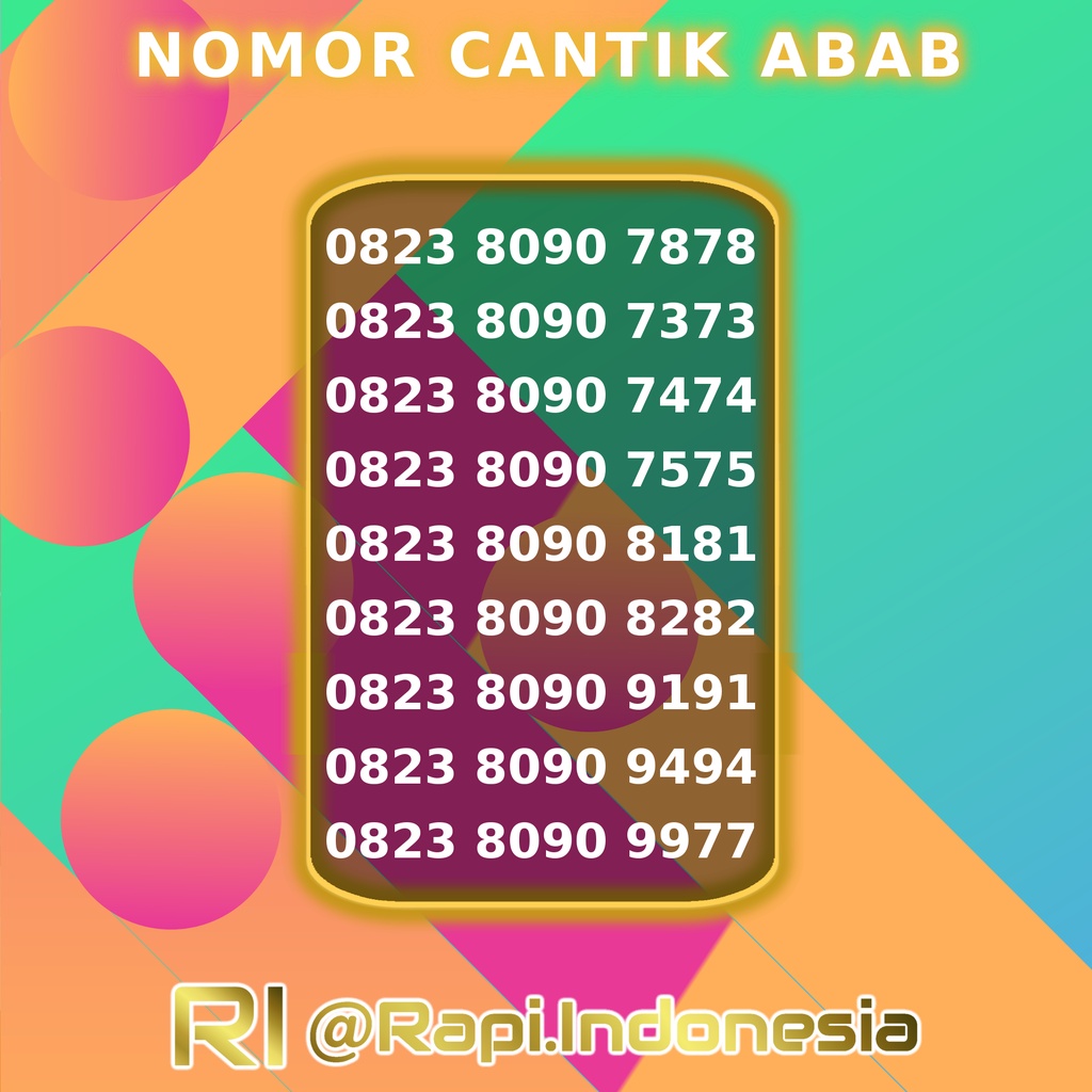 Perdana Nomor Cantik Telkomsel AS 9080 ABAB 7878 AABB 9977 9191 9494 8181 8282 7373 7575 7474
