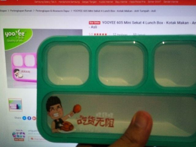 Yooyee 605 Mini Sekat 4 Lunch Box - Kotak Makan - Anti Tumpah - Asli