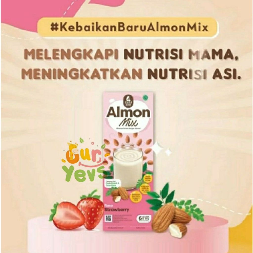 Mama Bear Almon Mix NEW FORMULA STRAWBERRY / Almonmix mamabear / mama bear almond/ ASI Booster / Pelancar ASI