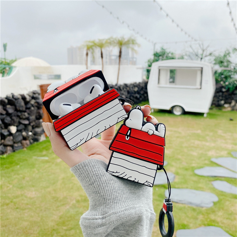 INPODS Casing Soft Case Silikon Motif Snoopy Untuk Apple Airpods 1 / 2 / 3 / 7 / 9 / 10 / I11 / I12