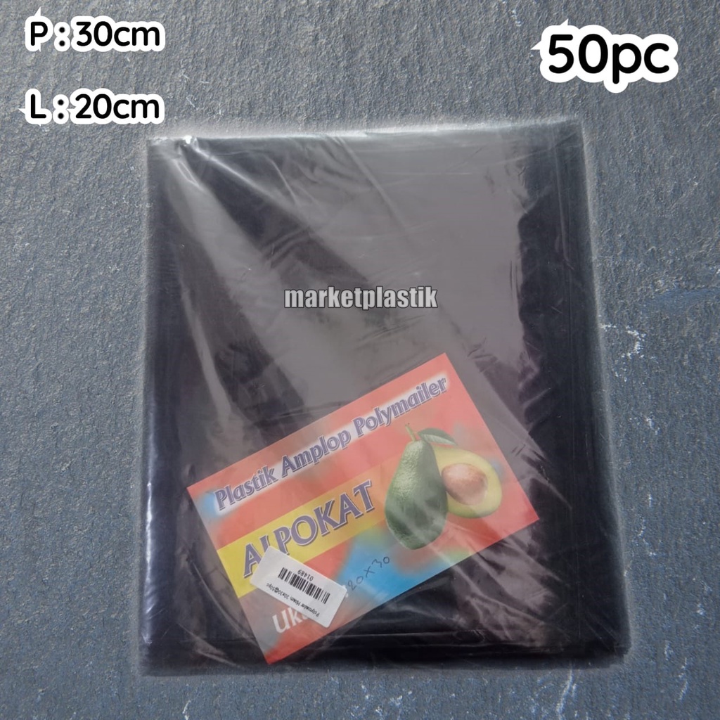 

PLASTIK AMPLOP POLYMAILER HITAM 20x30. 50PC