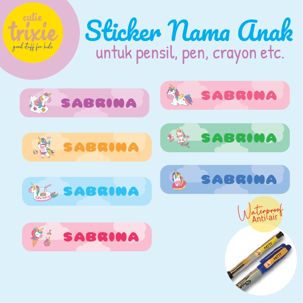 

Sticker Label Nama Anak Pensil UNICORN 2