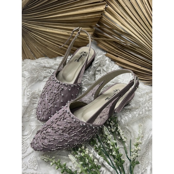 sandal wanita wedding sabrina mauve 2cm