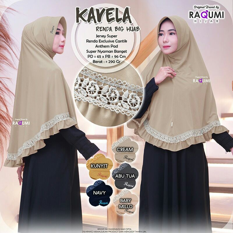 Hijab Instan Kavela Renda Original Raqumi