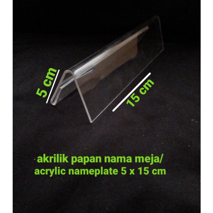 

akrilik papan nama uk 5 x15 cm tebal 2 mm
