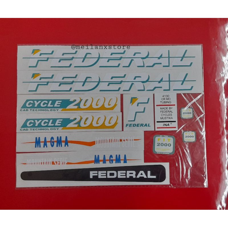 Stiker Sepeda Federal Magma