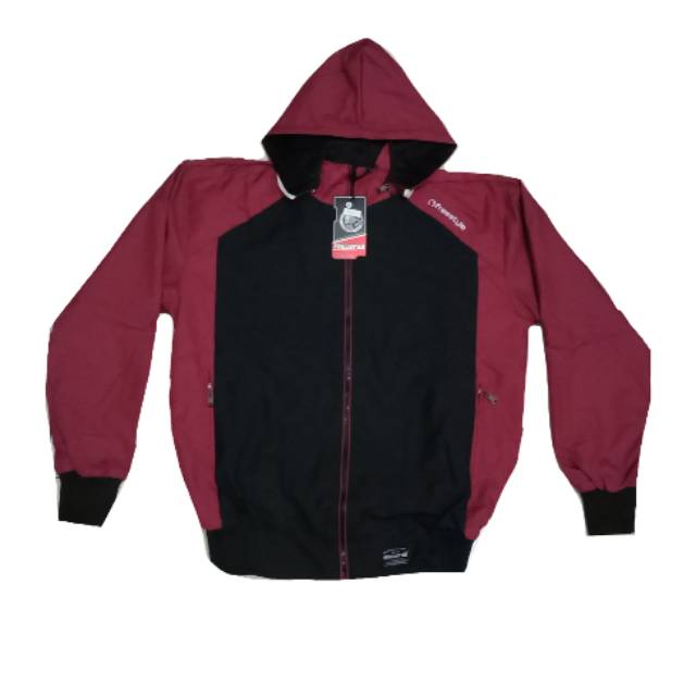 Jaket freestyle bolak balik original unisex termurah size jumbo merah kombinasi hitam