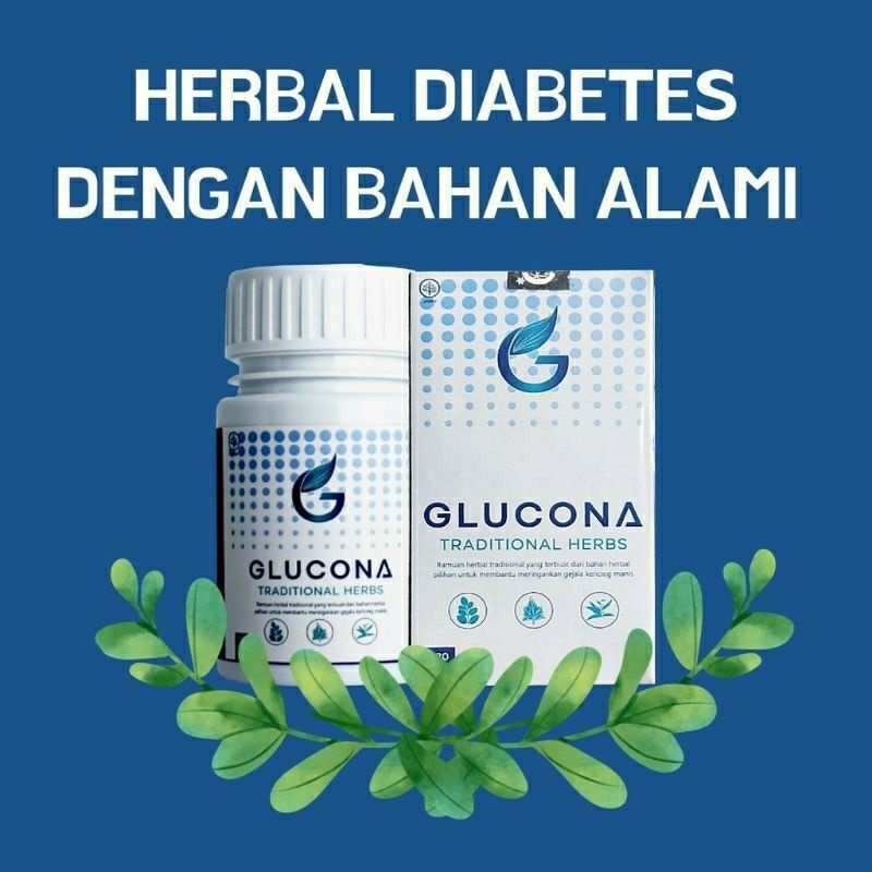 GLUCONA ORIGINAL GLUCONA 100% ASLI OBAT HERBAL DIABETES GULA DARAH PENURUN KADAR