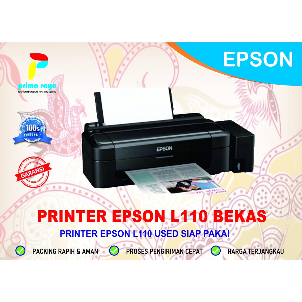 Jual Printer Bekas Epson L110 Berkualitas Siap Cetak Undangan Stiker Foto Shopee Indonesia 5784