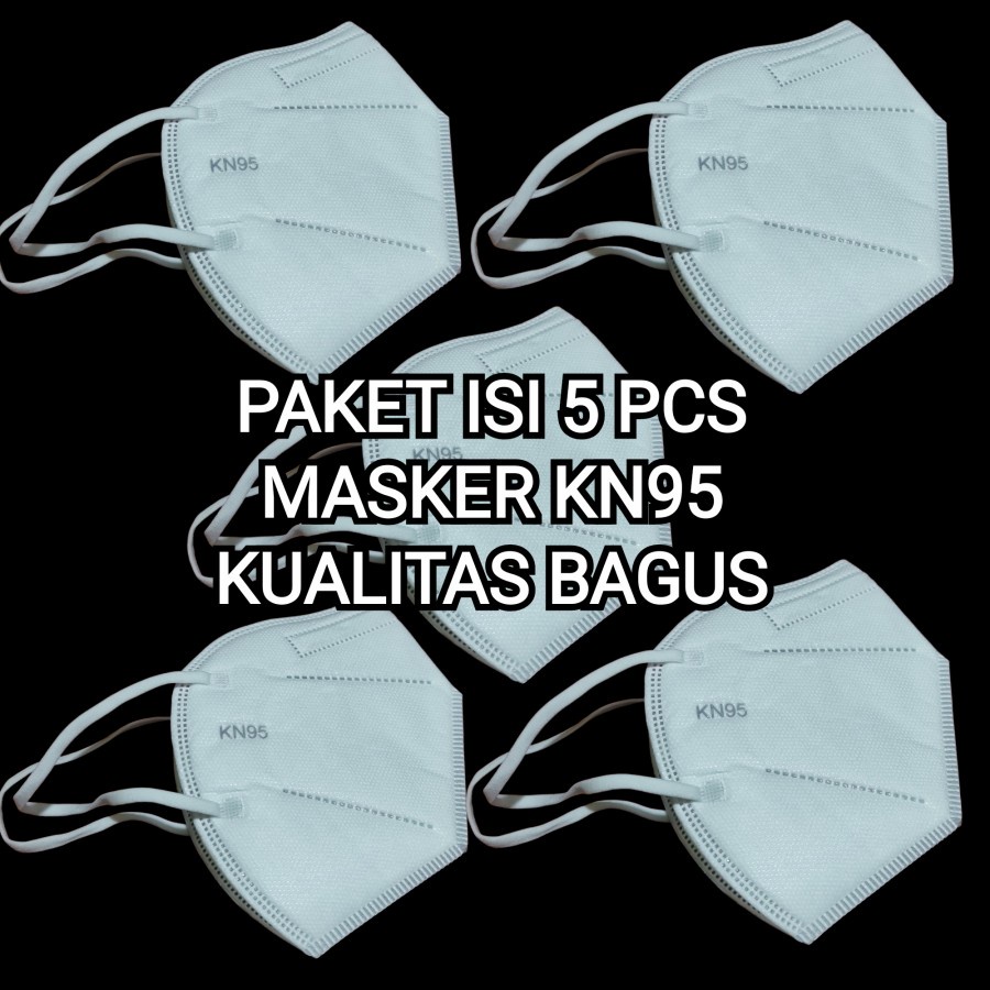 PAKET ISI 5PC MASKER KN95 MEDIS KUALITAS BAGUS MANTAP SNI