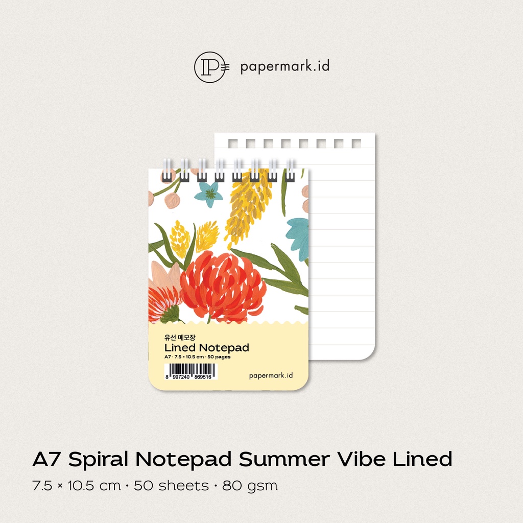

Papermark - A7 Spiral Notepad Summer Vibe