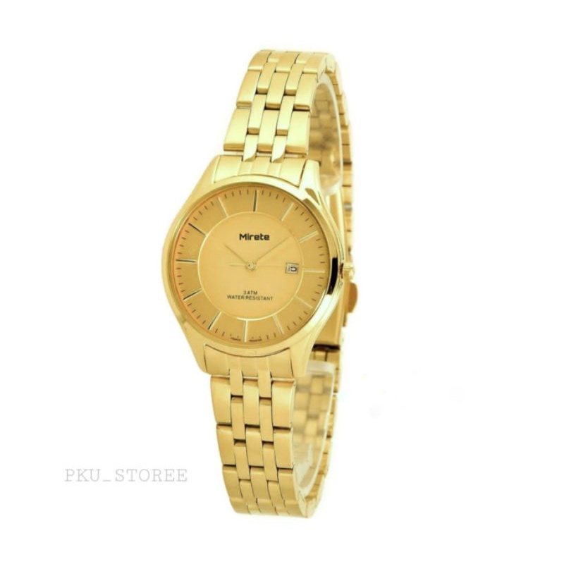 JAM TANGAN WANITA MIRETE_4383 PREMIUM_ JAM TANGAN CEWEK TAHAN AIR WATER RESISITANT_JAM TANGAN MODEL CEWEK MODEL TERBARU BULAT FITUR TANGGAL_JAM TANGAN WANITA STRAP RANTAI FITUR TANGGAL JAM TANGAN CEWEK GOLD, ROSGOLD, PUTIH, HITAM, JAM TANGAN WANITA