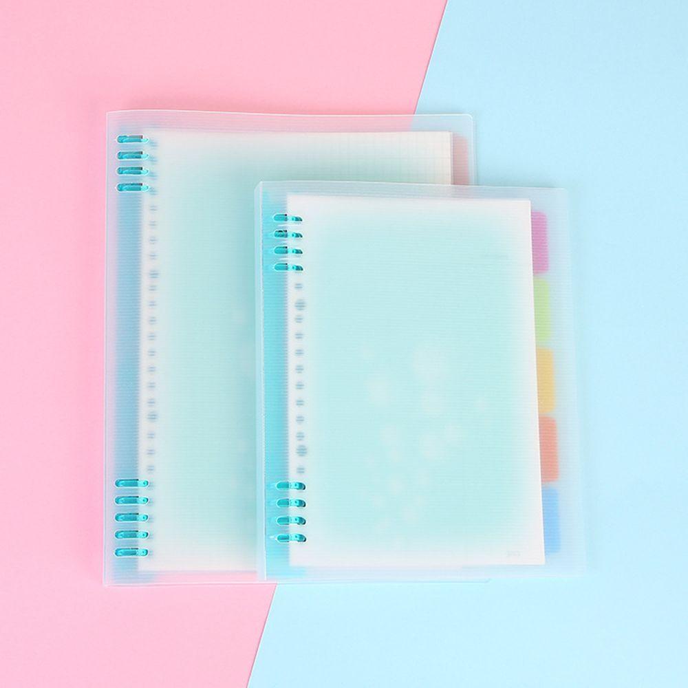 LANFY Creativity Notebook Shell Gift Binder Notebook Cover Loose Leaf Notebook Cover Notebook Refill Case Office Supplies Candy Color Plastic Student Frosted 9 Hole Binder Clip/Multicolor