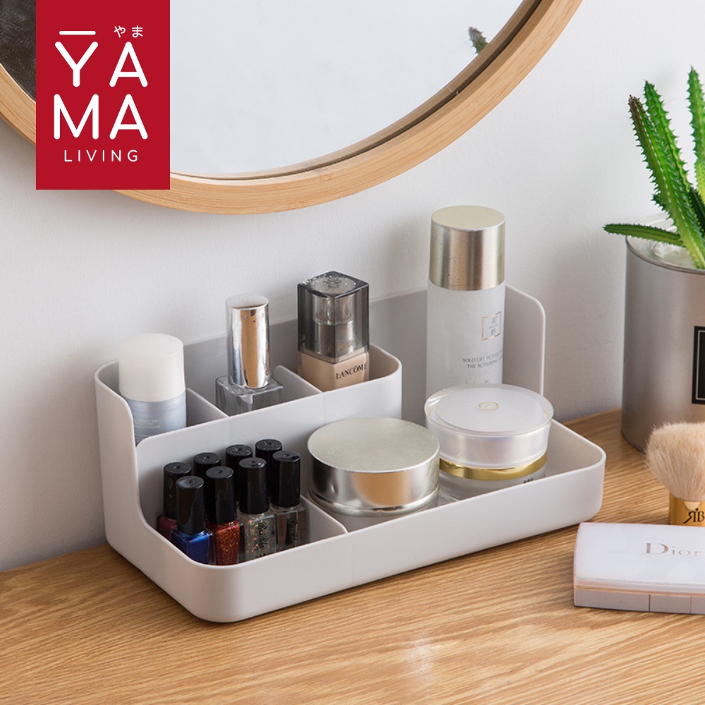 YAMA GARU Kotak Penyimpanan Kosmetik Multifungsi Tempat Pensil Alat Tulis Meja Storage Box Organizer