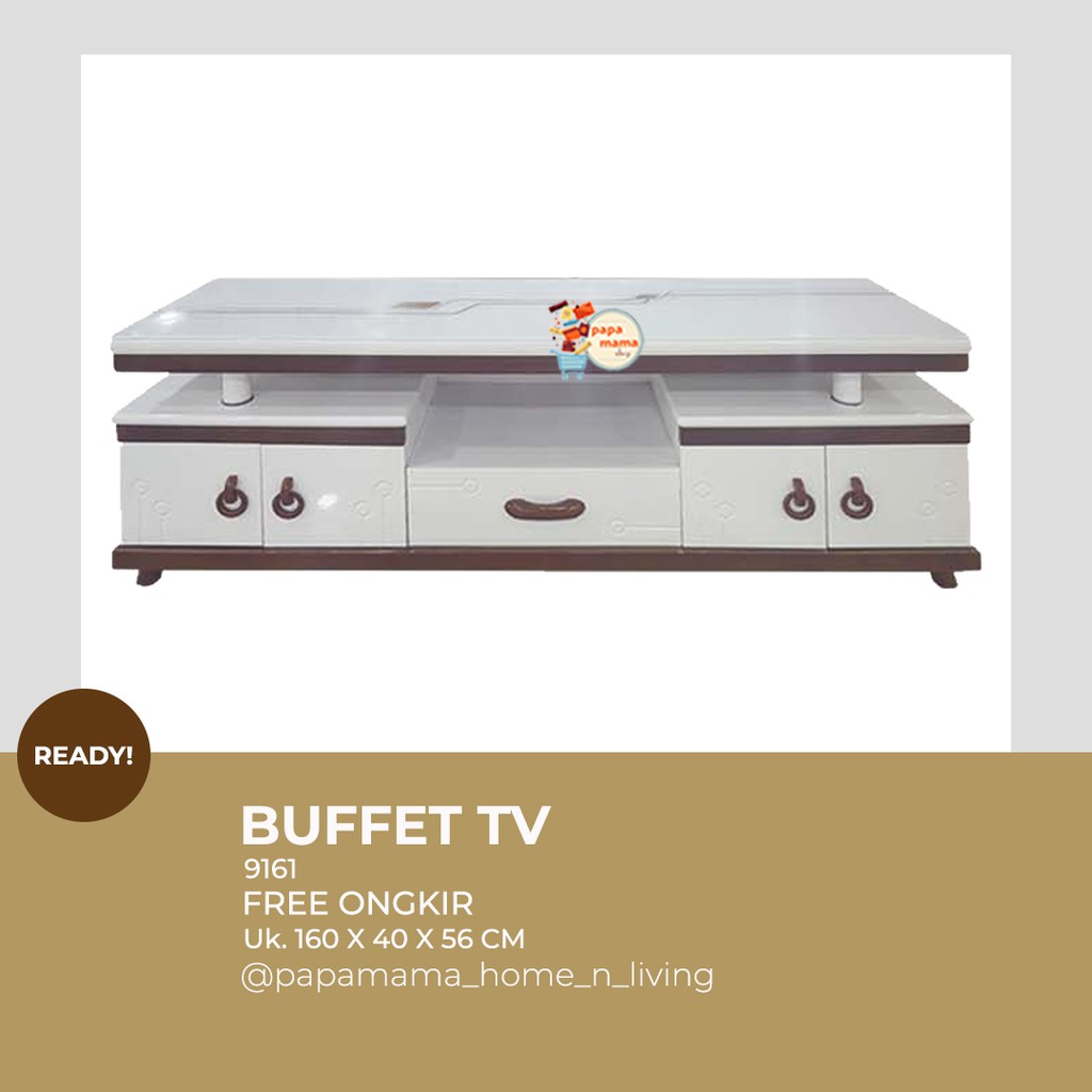 Meja Buffet TV Marmer Import 160Cm - Coffe Table 9161- Medan