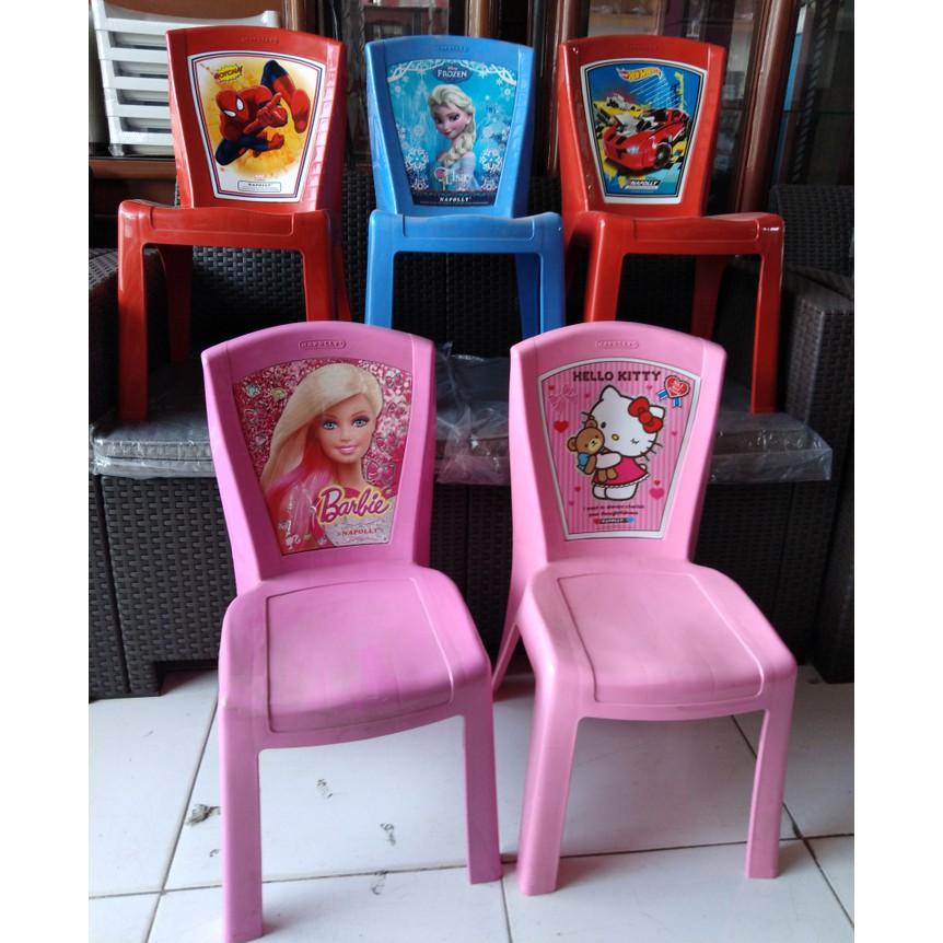 Kursi anak plastik napolly karakter lisensi asli