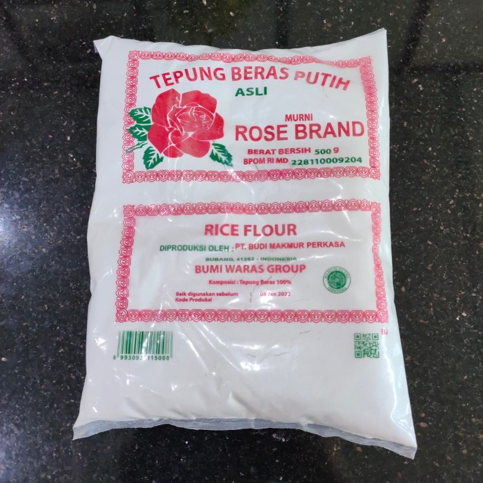 

Ketan-Beras-Tepung- Tepung Beras Rose Brand 500Gr -Tepung-Beras-Ketan.