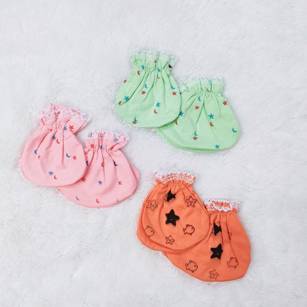 MAM 1 Lusin Sarung Tangan Dan Sarung Kaki Bayi Model Renda