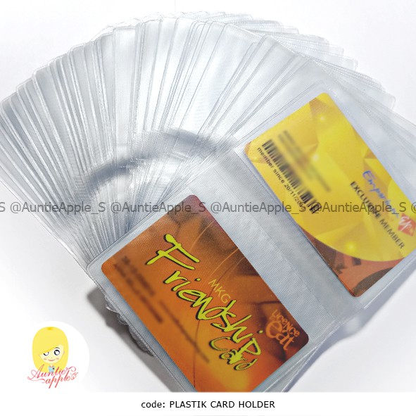 

10 LEMBAR PLASTIK CARD HOLDER/PLASTIK DOMPET KARTU/PLASTIK BUKU KARTU/PLASTIK KARTU TEBAL DOFF