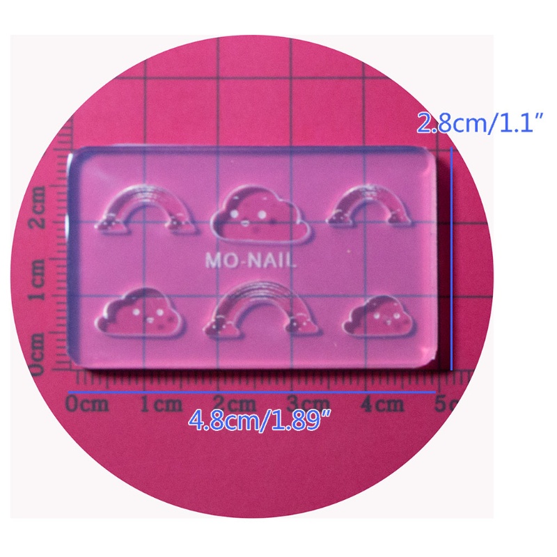 Siy Cetakan Resin Epoksi Bahan Silikon Desain Awanbintangbulanmatahari Untuk Dekorasi Nail Art DIY
