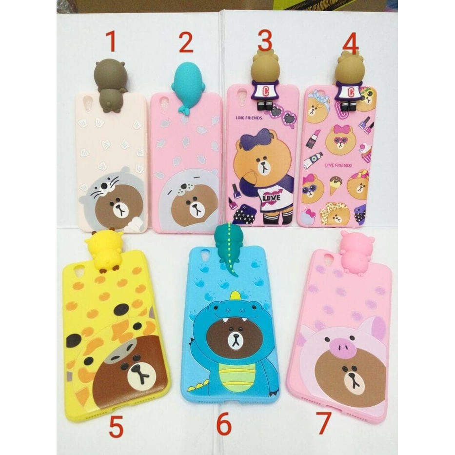 Softcase 3D Brownie Animal Vivo V5