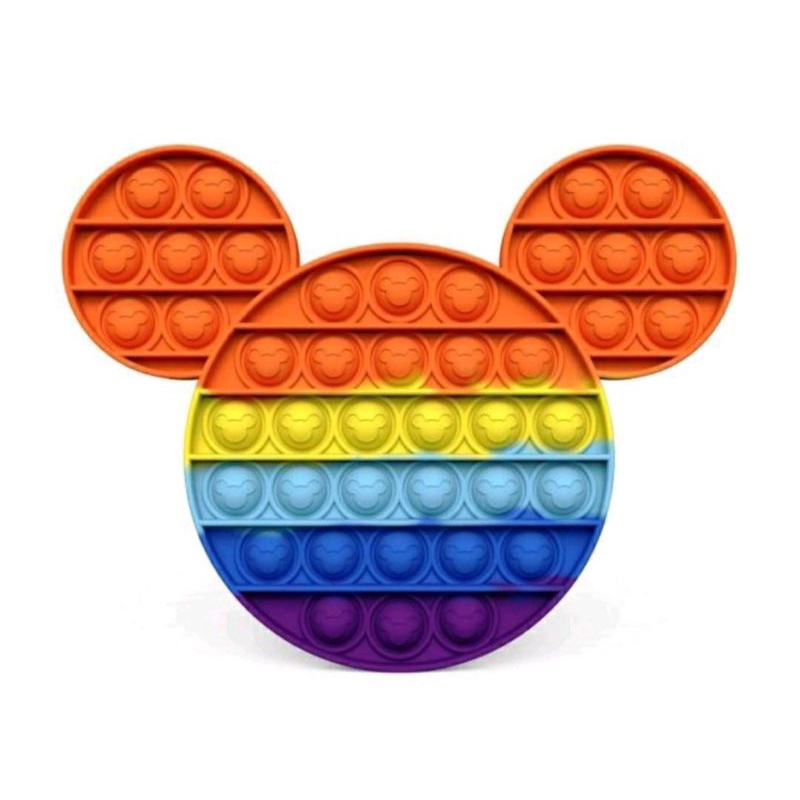 Pop It Fidget Toy Rainbow Mainan Anak Pop it Fidget Toy Murah-Mickey mouse rainbow