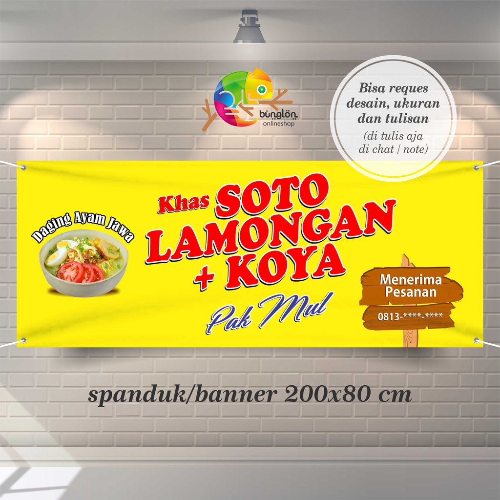 Spanduk, Banner Soto Lamongan