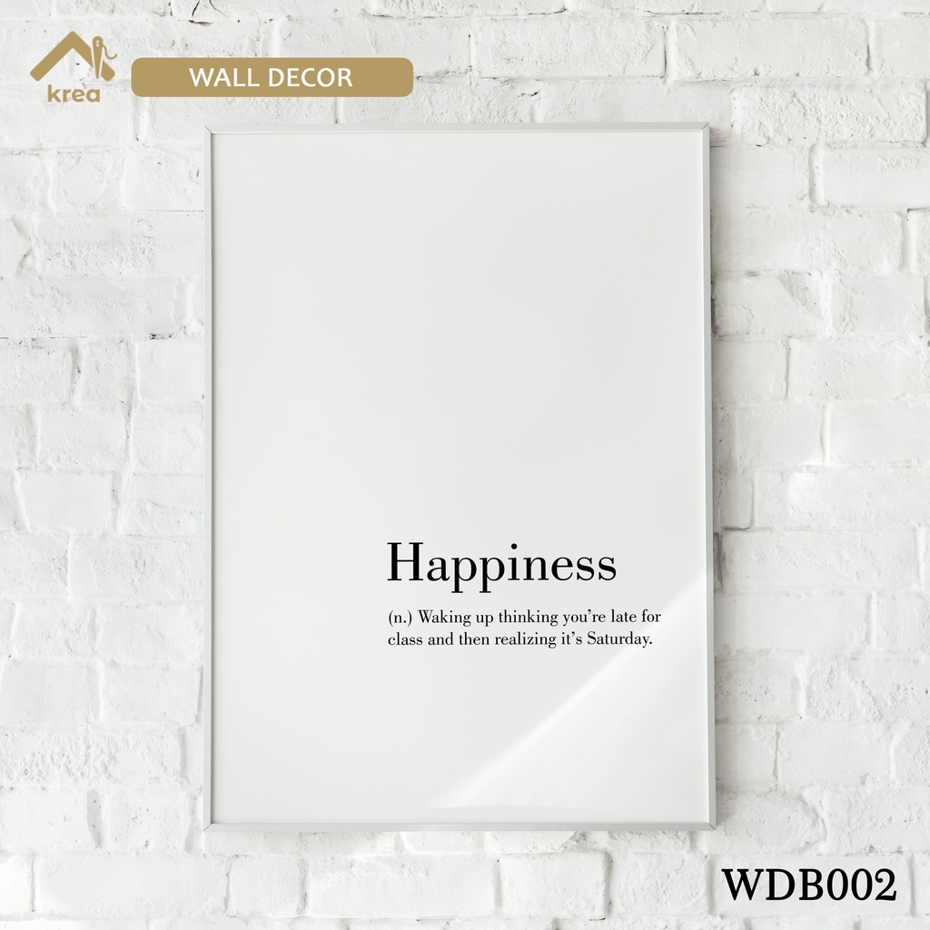 WALL DECOR BLOK FRAME DESIGN AESTHETIC MINIMALIS TANPA PAKU A3