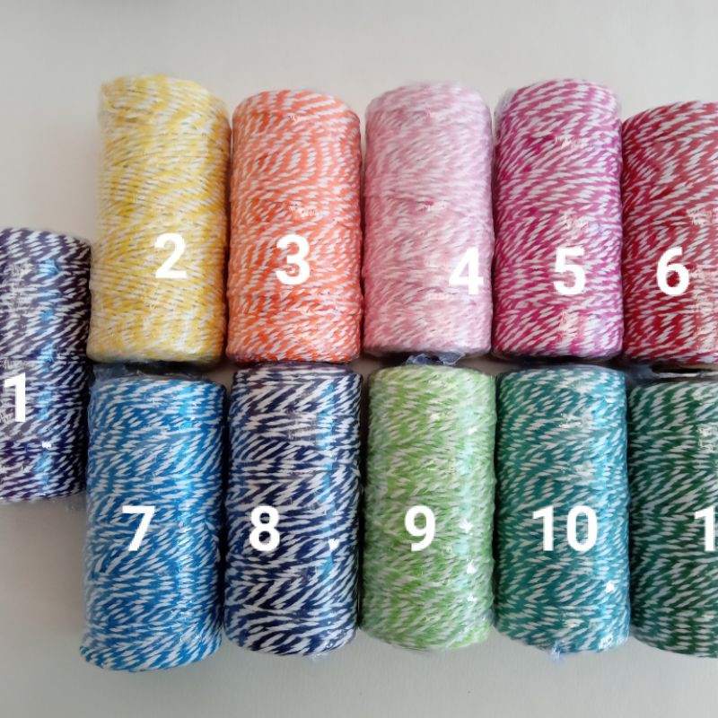 Bakers Twine Bakers Cord Tali Hamper Tali Katun Tali Kado (2mm)