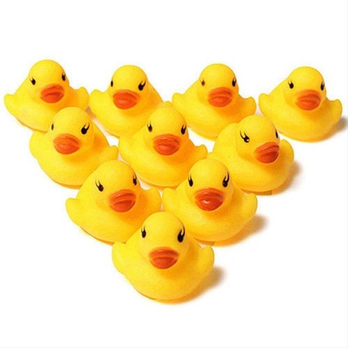 6pc Mainan Anak Bebek Air Bisa Bunyi | Mainan Bebek Karet Kuning