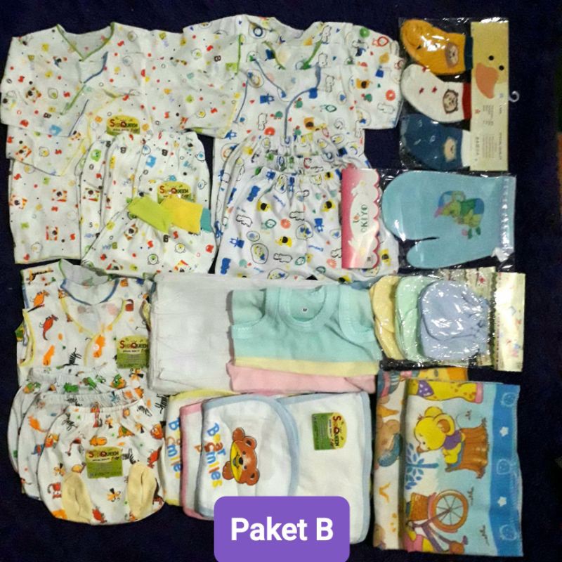 SNI 42 pcs SNI PAKET HEMAT Newborn Perlengkapan Bayi Baru Lahir Baju Bayi Celana Bayi