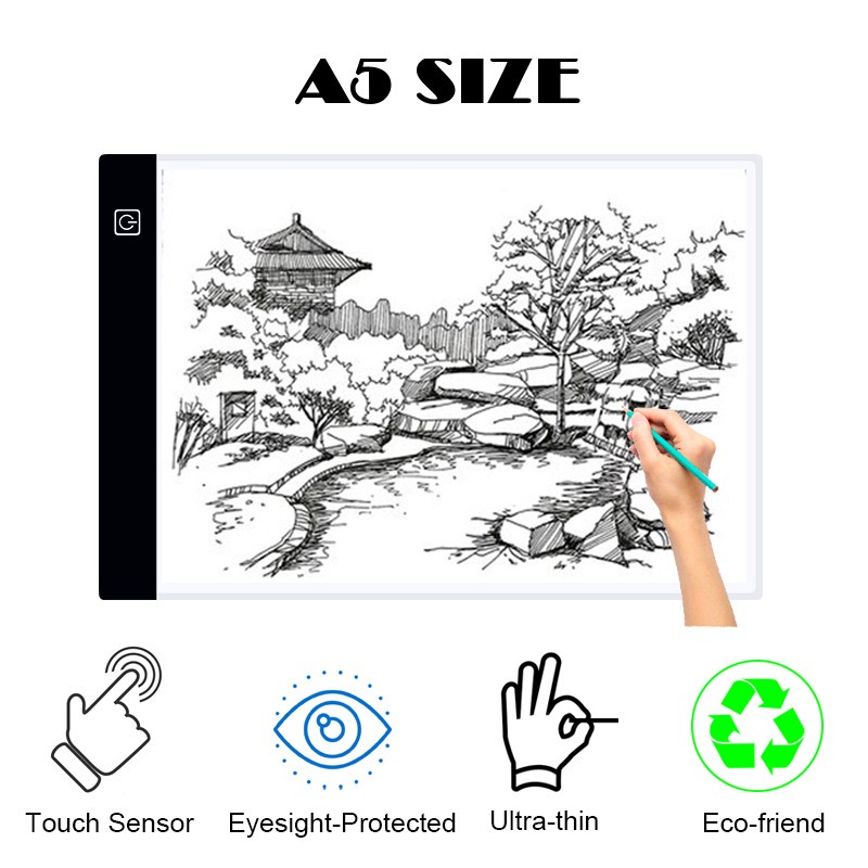 

A5-1 Ultra-thin LED Stencil Tracing Drawing Board Light Pad - A5 Size