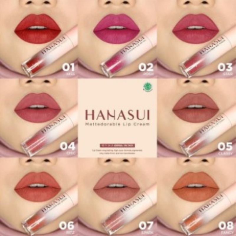 LIPSTIK HANASUI ORI/BOBA EDITION/MATTEDORABLE LIP CREAM