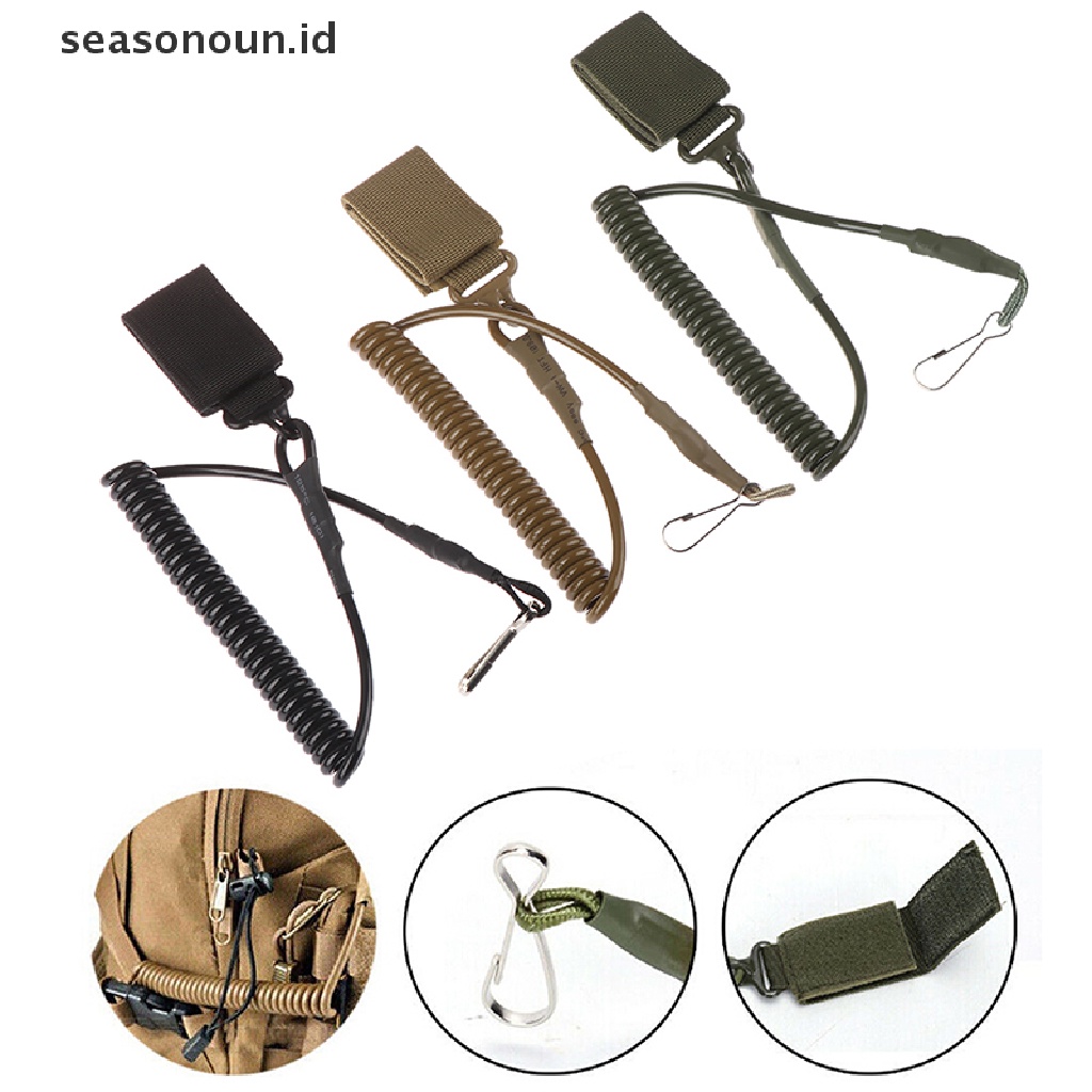 1 Pc Tali Lanyard Elastis Dengan Sabuk Magic Untuk Pistol