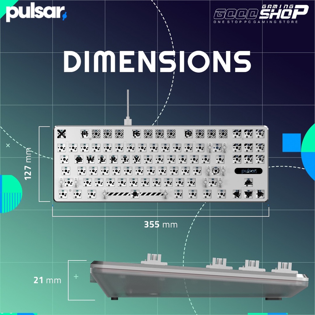 Pulsar Custom TKL ANSI BAREBONE RGB -  Mechanical Gaming Keyboard