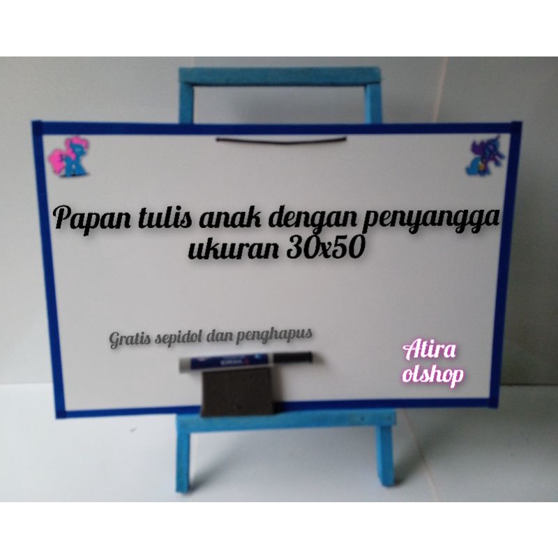 

promo papan tulis anak dengan penyangga ukuran 30x50