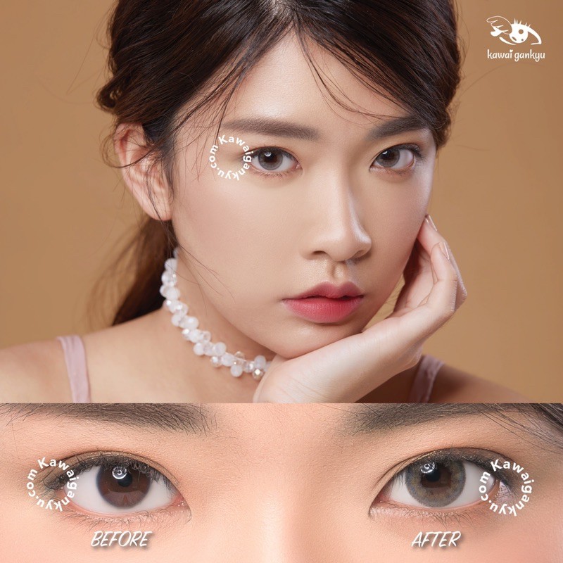 KawaiGankyu Softlens - Princess Teamo Ash Gray (1botol)