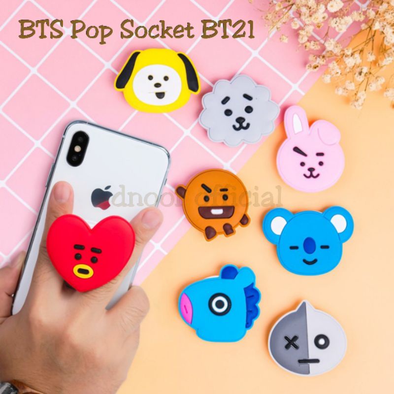 BTS Pop Socket BTS BT21 KPOP 3D / Phone Holder BTS