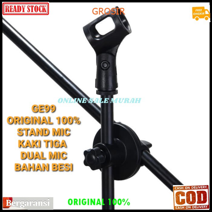 G99 Stand mic besi tiang mik kaki tiga tripod ORIGINAL 100% holder standing microphone penyangga universal mikrophone pegangan tempat gantungan karaoke vocal vokalstudio audio sound system profesional pro G99   STAND MIC KAKI TIGA BESI  BISA SEGALA JENIS