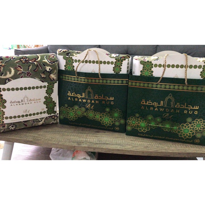 Sajadah Rawdah Al Rawdah Raudhah Import Ori Saudi Madinah Majid Nabawi Berkualitas