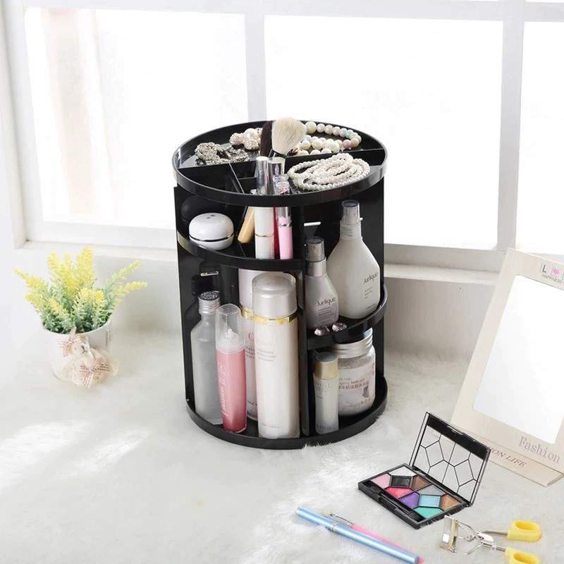 Sgmshop Rak Kosmetik Rak Make Up Kosmetik Petak Putar 360 Derajat Diamond Rak Organizer Makeup