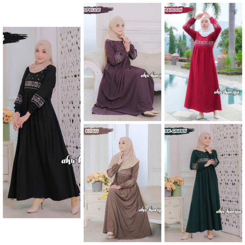 gamis, gamis cantik, gamis aku karissa, dzifa dress bordir by aku karissa